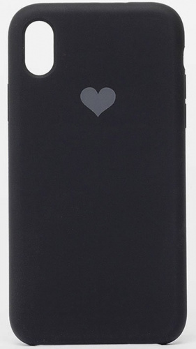 Задняя накладка Soft Touch Love для Apple iPhone XR черный