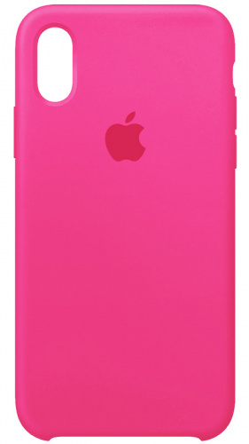 Задняя накладка Soft Touch для Apple iPhone X/XS неоновый розовый