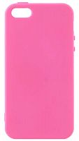 Силиконовый чехол Soft Touch для Apple iPhone 5/5S/SE неоновый розовый