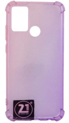 Силиконовый чехол для Huawei Honor 9A градиент розово-фиолетовый