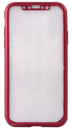 Чехол-накладка 360 градусов для iPhone X красный