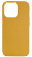 Силиконовый чехол MagSafe для Apple iPhone 13 Pro кожа оранжевый