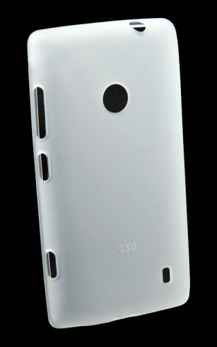 Силикон Nokia Lumia 520/525 матовый бело-прозрачный