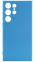 Силиконовый чехол для Samsung Galaxy S23 Ultra Soft голубой