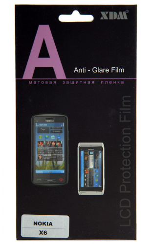 Плёнка на дисплей XDM для Nokia X6 матовая	