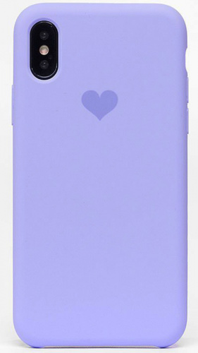 Задняя накладка Soft Touch Love для Apple iPhone X/XS ярко-сиреневый