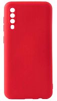 Силиконовый чехол Soft Touch для Samsung Galaxy A50/A505 с защитой камеры красный