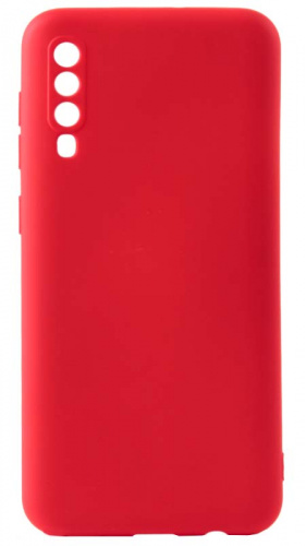 Силиконовый чехол Soft Touch для Samsung Galaxy A50/A505 с защитой камеры красный