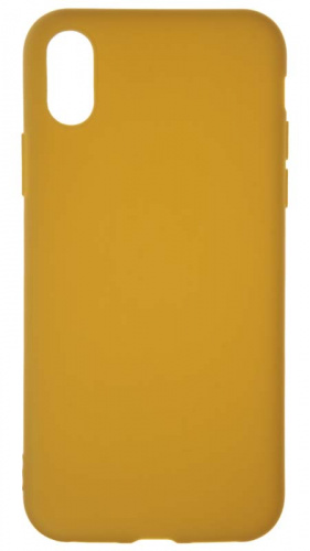 Силиконовый чехол для Apple iPhone X/XS матовый желтый