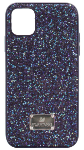 Силиконовый чехол Swarovski для Apple iPhone 11 с линзами фиолетовый