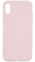 Силиконовый чехол для Apple Iphone XR плотный матовый светло-розовый