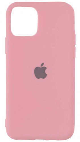 Силиконовый чехол для Apple iPhone 11 Pro матовый с блестками светло-розовый
