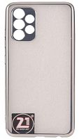 Силиконовый чехол для Samsung Galaxy A32/A325 прозрачный с окантовкой серебро
