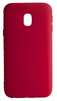 Силиконовый чехол для Samsung Galaxy J330/J3 (2017) матовый красный