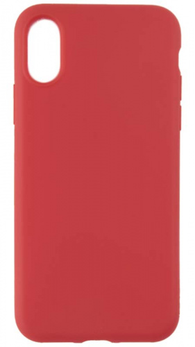 Силиконовый чехол для Apple iPhone X/XS мягкий красный