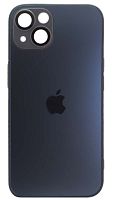 Силиконовый чехол для Apple iPhone 13 матовое стекло черный