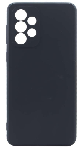 Силиконовый чехол Soft Touch для Samsung Galaxy A33/A336 с защитой камеры чёрный