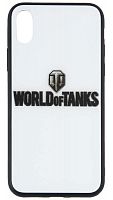 Силиконовый чехол для Apple iPhone X/XS стеклянный World of tanks