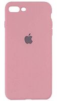 Силиконовый чехол для Apple iPhone 7 Plus/8 Plus матовый с блестками светло-розовый