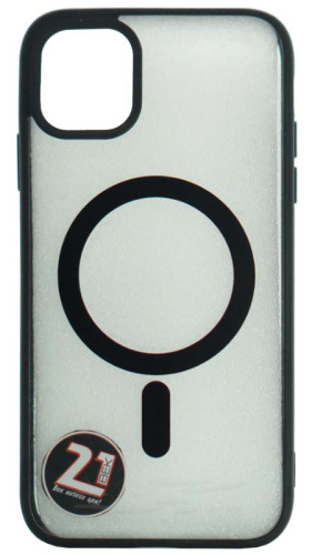 Силиконовый чехол для Apple iPhone 11 MagSafe с окантовкой черный