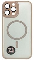 Силиконовый чехол для Apple iPhone 13 Pro Max magsafe с защитой камеры розовый