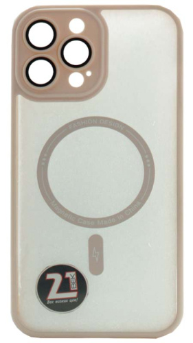 Силиконовый чехол для Apple iPhone 13 Pro Max magsafe с защитой камеры розовый
