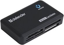 Кардридер Defender Optimus USB2.0 SD/microSD/MS/M2 Combo/MMC/CF черный