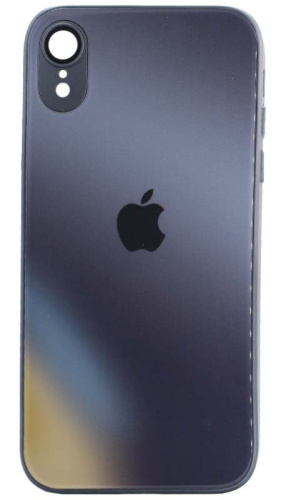 Силиконовый чехол для Apple iPhone XR стекло градиентное черный