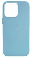 Силиконовый чехол MagSafe для Apple iPhone 13 Pro кожа голубой
