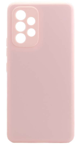 Силиконовый чехол Soft Touch для Samsung Galaxy A53/A536 с защитой камеры бледно-розовый
