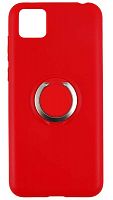 Силиконовый чехол Soft Touch для Huawei Honor 9S с держателем красный