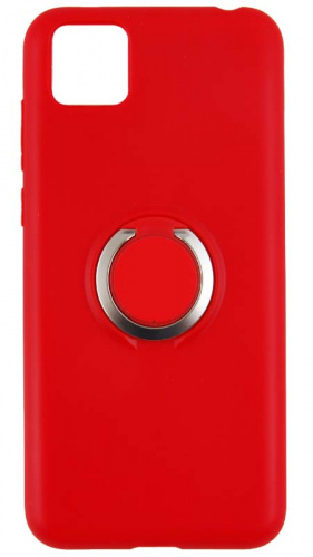 Силиконовый чехол Soft Touch для Huawei Honor 9S с держателем красный