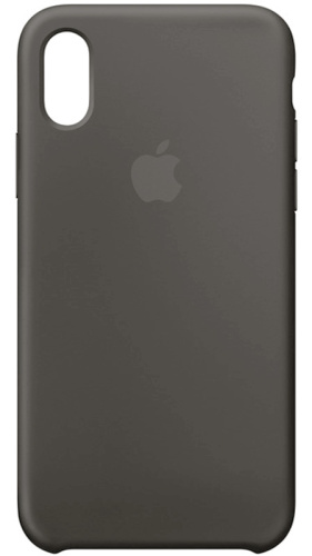 Задняя накладка Soft Touch для Apple iPhone XS Max дымчатый фото 2