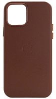 Силиконовый чехол MagSafe для Apple iPhone 12/12 Pro кожа коричневый