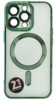 Силиконовый чехол для Apple iPhone 13 Pro magsafe зеленый