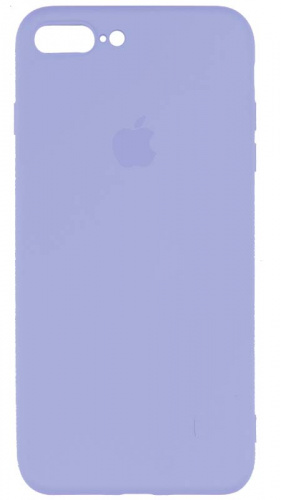 Силиконовый чехол Soft Touch для Apple iPhone 7 Plus/8 Plus с лого сиреневый