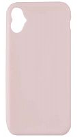 Силиконовый чехол для Apple iPhone X/XS с вырезом-сердечком светло-розовый