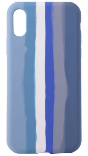Силиконовый чехол Soft Touch для Apple iPhone X/XS без лого сине-голубой
