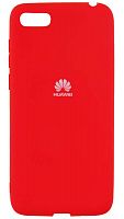 Силиконовый чехол для Huawei Honor 7A/Y5 (2018) с лого красный