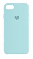 Задняя накладка Soft Touch Love для Apple iPhone 7/8 светло-бирюзовый