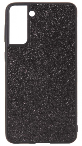 Силиконовый чехол для Samsung Galaxy S21 Plus поверхность с блеском черный