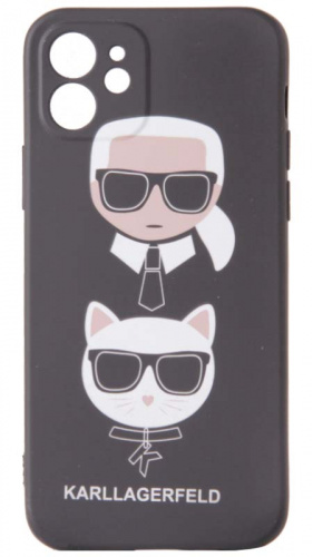 Силиконовый чехол для Apple iPhone 12 Karl Lagerfeld черный