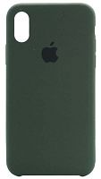 Задняя накладка Soft Touch для Apple iPhone X/XS темно-зеленый