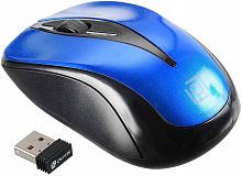 Мышь Oklick 675MW черный/синий оптическая (1200dpi) беспроводная USB (2but)