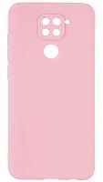 Силиконовый чехол для Xiaomi Redmi Note 9 матовый розовый