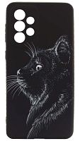 Силиконовый чехол HELSEN для Samsung Galaxy A33/A336 черный кот