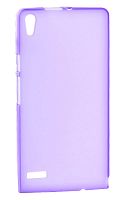 Силиконовый чехол для Huawei Ascend P6 матовый, (фиолетовый)