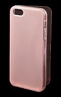 Силиконовый чехол Lux для iPhone 5 + Flip (розовый)