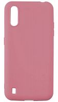 Силиконовый чехол для Samsung Galaxy M01/M015 матовый розовый