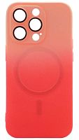Силиконовый чехол для Apple iPhone 14 Pro MagSafe с защитой линз розовый/малиновый